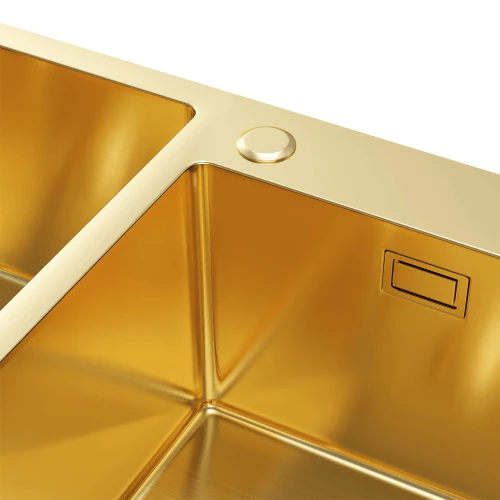 Luxury Nano Gold Double-Bowl Kitchen Sink high quality